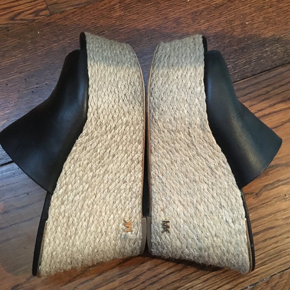 michael kors heels black leather